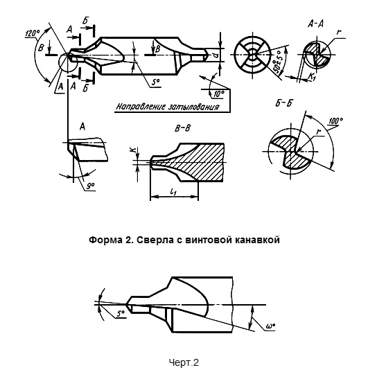 Чертеж сверла