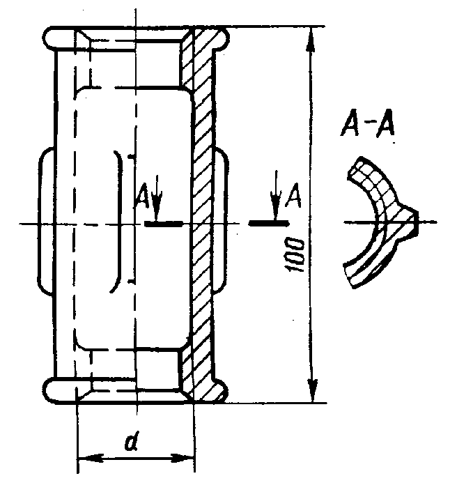 Муфта прямая длинная чертеж