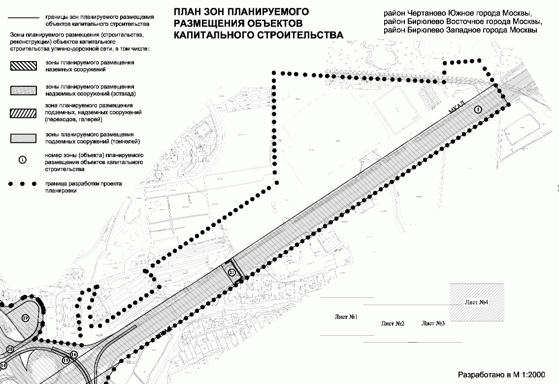 Схема отображения расположения построенного объекта образец