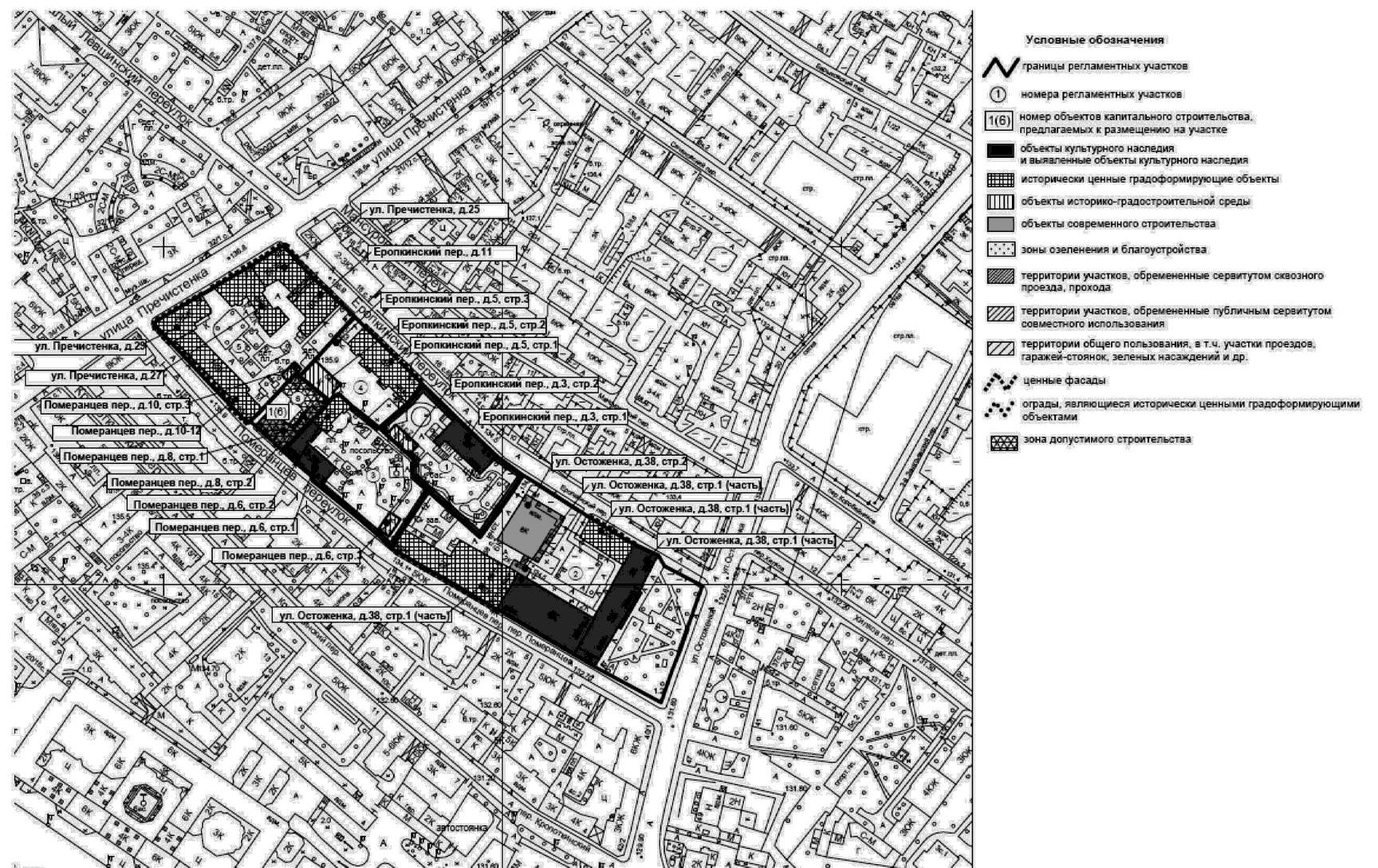 Остоженка на карте москвы