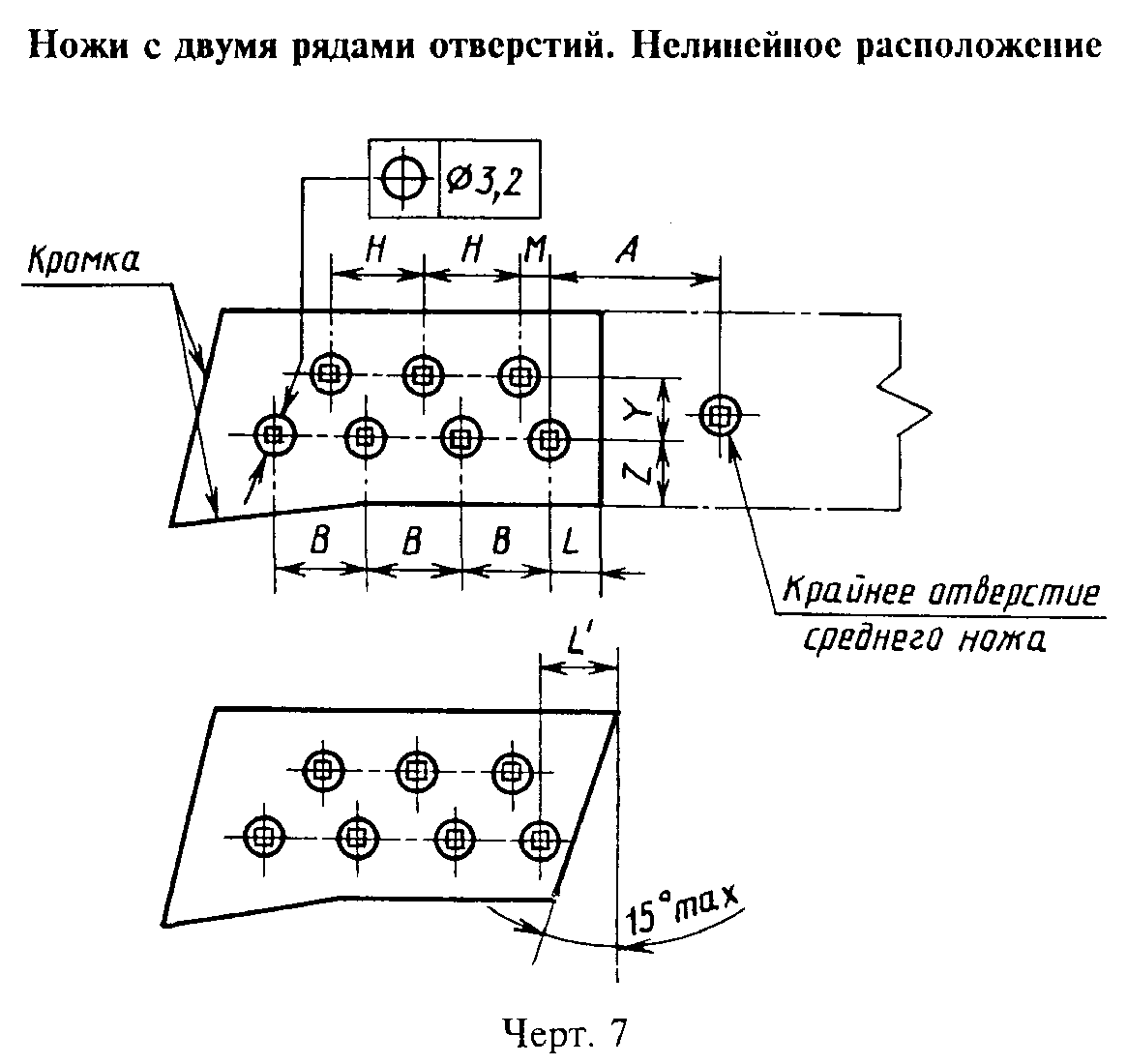 Изображение отверстия на чертеже