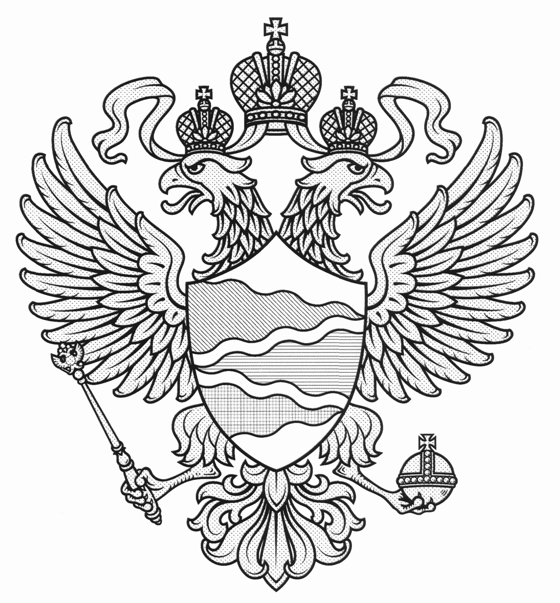 Герб рф рисовать